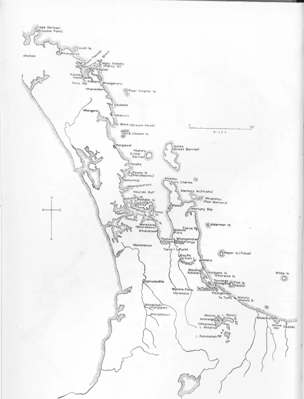 Bay of Islands to Bay of Plenty map