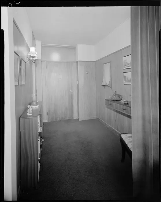 Hall of Herbert Gardens Flats, The Terrace, Wellington