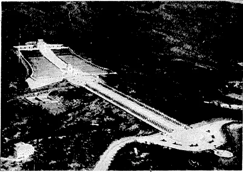 A bird's-eye view of the Sun Yatsen Mausoleum, which stands outside the walls of the city of Nanking. As the city has several times been bombarded by raiding Japanese aeroplanes, it is probable that the famous mausoleum has also suffered. Here lie the remains of Dr. Sun Vat-sen, founder of the Republic of China, who is hailed as "National Father." (Evening Post, 27 September 1937)