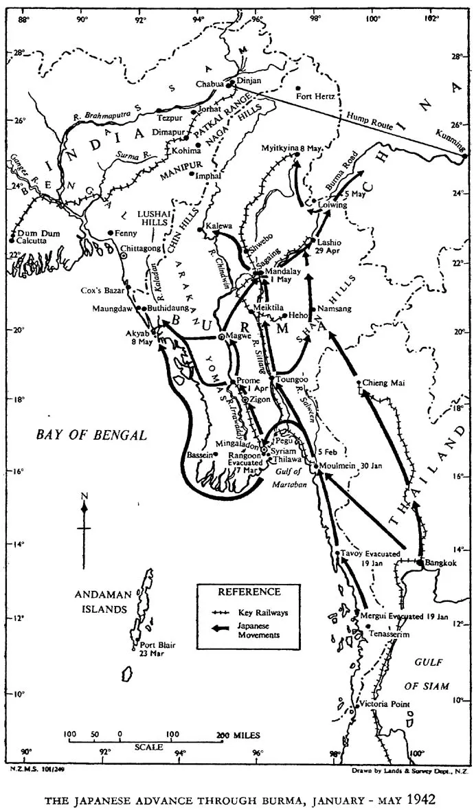 THE JAPANESE ADVANCE THROUGH BURMA, JANUARY – MAY 1942