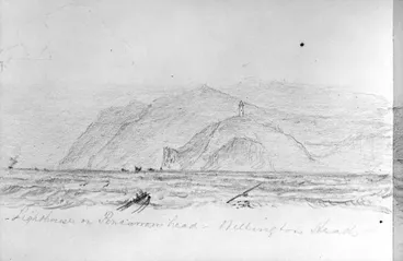 Image: Pencarrow Lighthouse in 1880