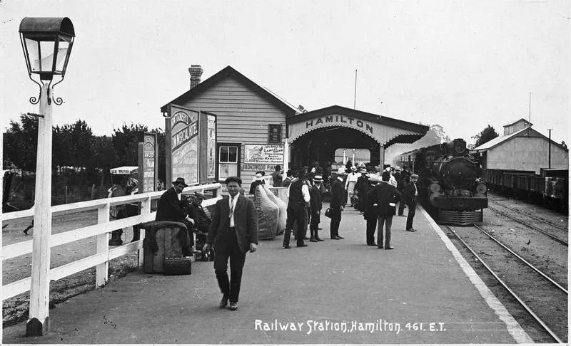 "Railway Station, Hamilton."