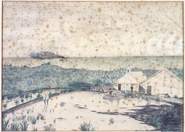 Image: Leggatt, T T :[The Rutherford flax mill at Pungarehu] / T T Leggatt Feb 28th 1890