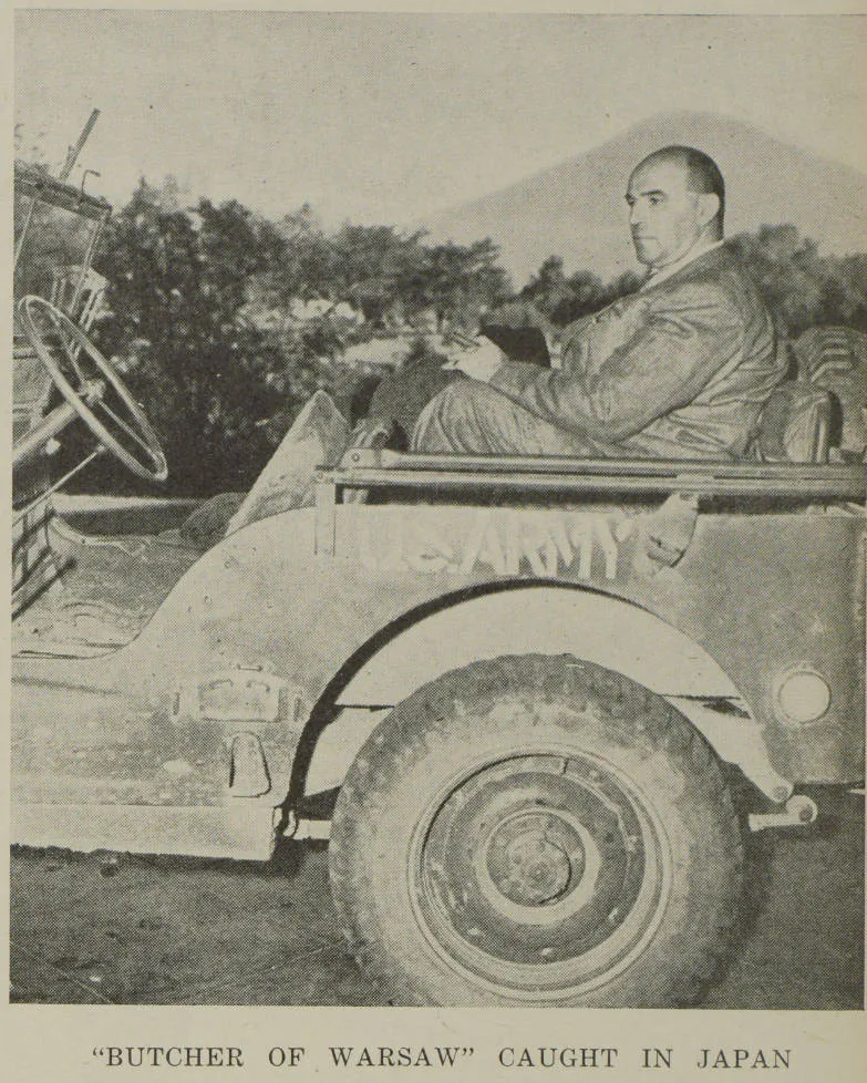 'Butcher of Warsaw' caught in Japan