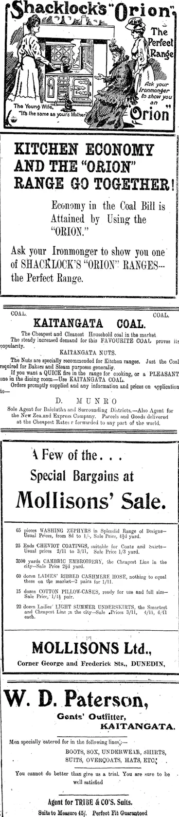 Image: Page 1 Advertisements Column 2 (Clutha Leader 5-4-1910)
