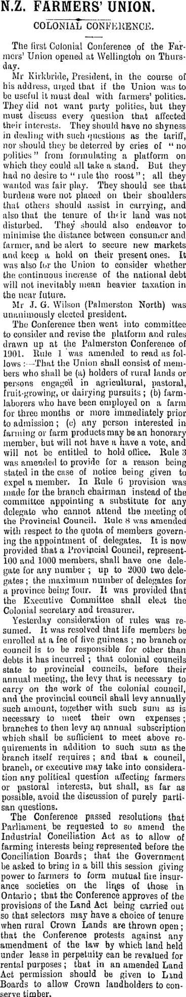 Image: N.Z. FARMERS' UNION. (Mataura Ensign 5-7-1902)