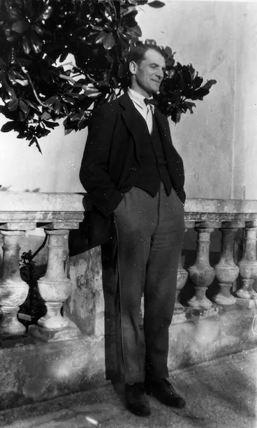 Image: John Middleton Murry at Villa Isola Bella, Menton, France