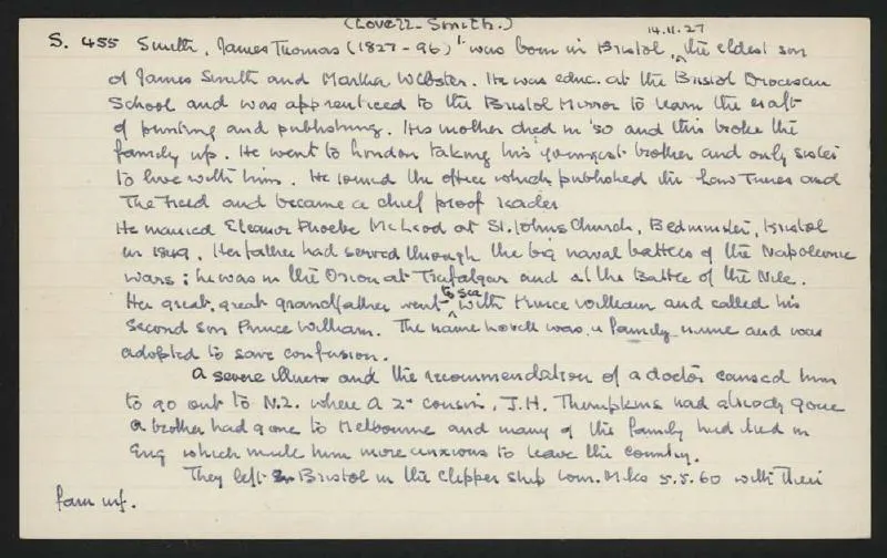 Macdonald Dictionary Record: James Thomas (Lovell-) Smith