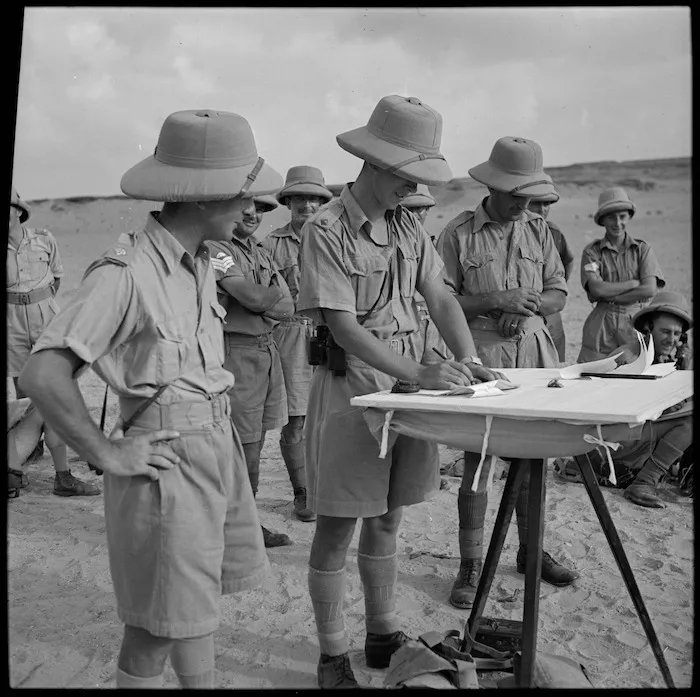 Checking shots at gun position, Egypt