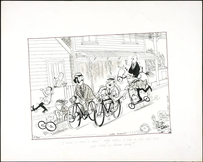 Heath, Eric Walmsley, 1923- :I know! I know! I know! 1936 when I was a kid was the last time! The Dominion, 28 November 1973