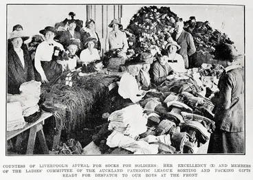 Image: Countess of Liverpool's appeal for socks for soldiers