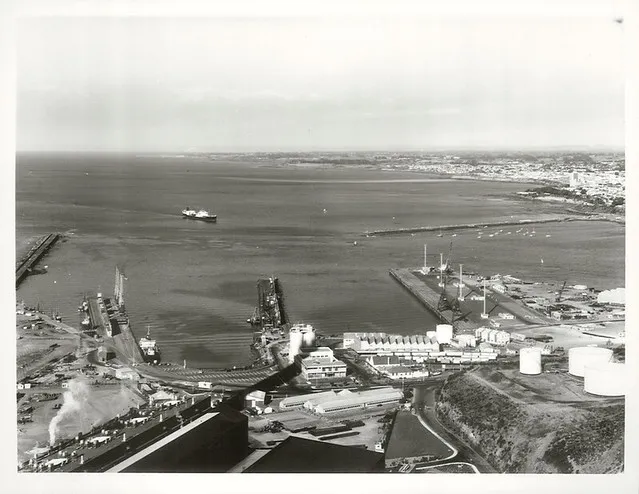 The Port of New Plymouth with the City and suburbs beyond