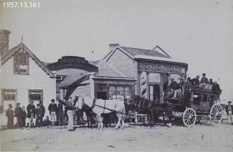 Photograph: First Coach Leaving for West Coast