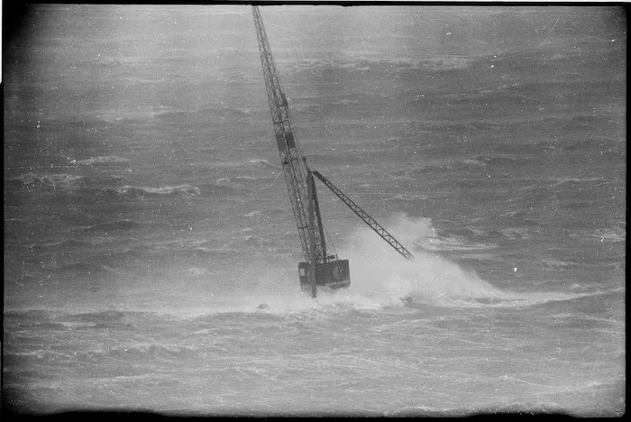High seas over the Wahine wreck, Wellington Harbour