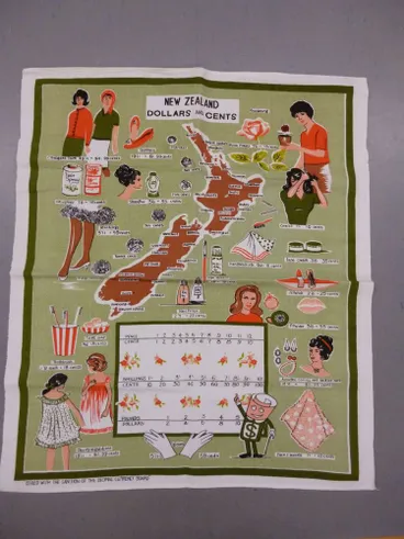 Image: Tea Towel, 'New Zealand Dollars and Cents'
