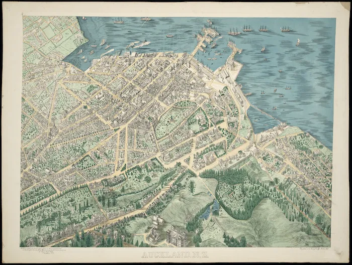 Stevens, George Treacy, fl 1880s :Auckland. N. Z. 1885-1886. [Auckland, 1886?]