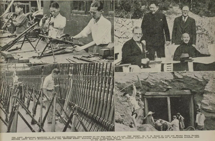 China undaunted by Japanese aggression: Pictures brought from Chungking by Marshal Chiang Kai-Shek’s adviser