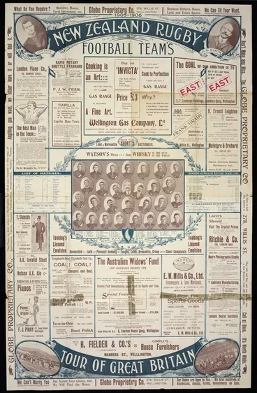 Image: New Zealand rugby football team's tour of Great Britain, 1905-1906. C M Banks Ltd, Wellington [1905].