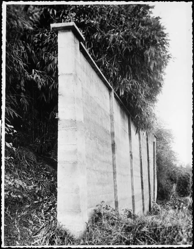Retaining wall on Garden Place Hill