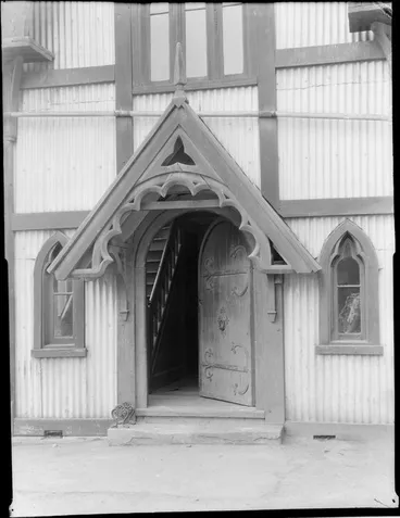 Image: Doorway at a building at Christ's College, Christchurch