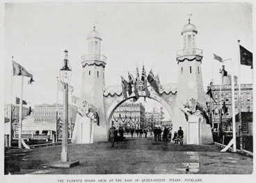 Image: The Harbour Board Arch at the base of Queen Street Wharf, Auckland