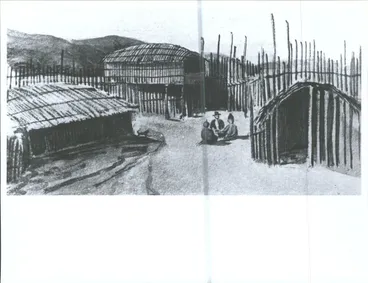 Image: Native Houses, Port Nicholson (Wellington) N.Z.