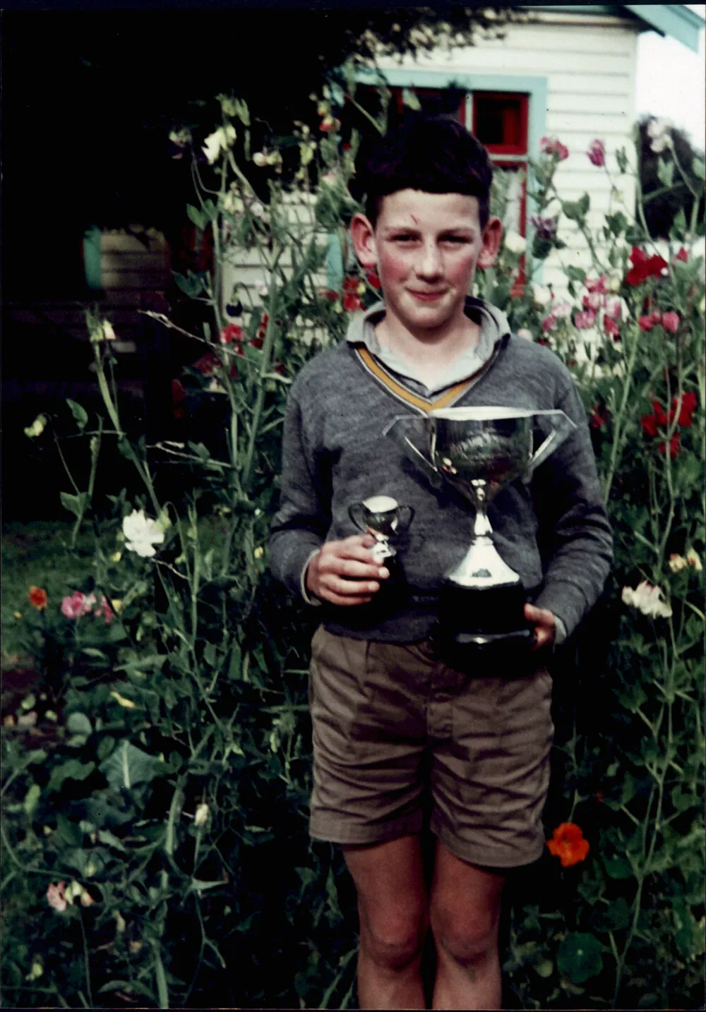 Barrie Leslie with Cross Country and Flower Show Awards