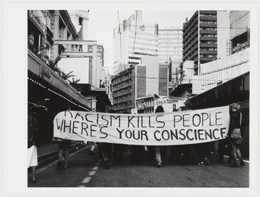 Image: Anti Springbok tour demonstration