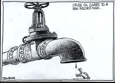 Image: 'Crude oil soars to a new record high...' 9 July, 2008