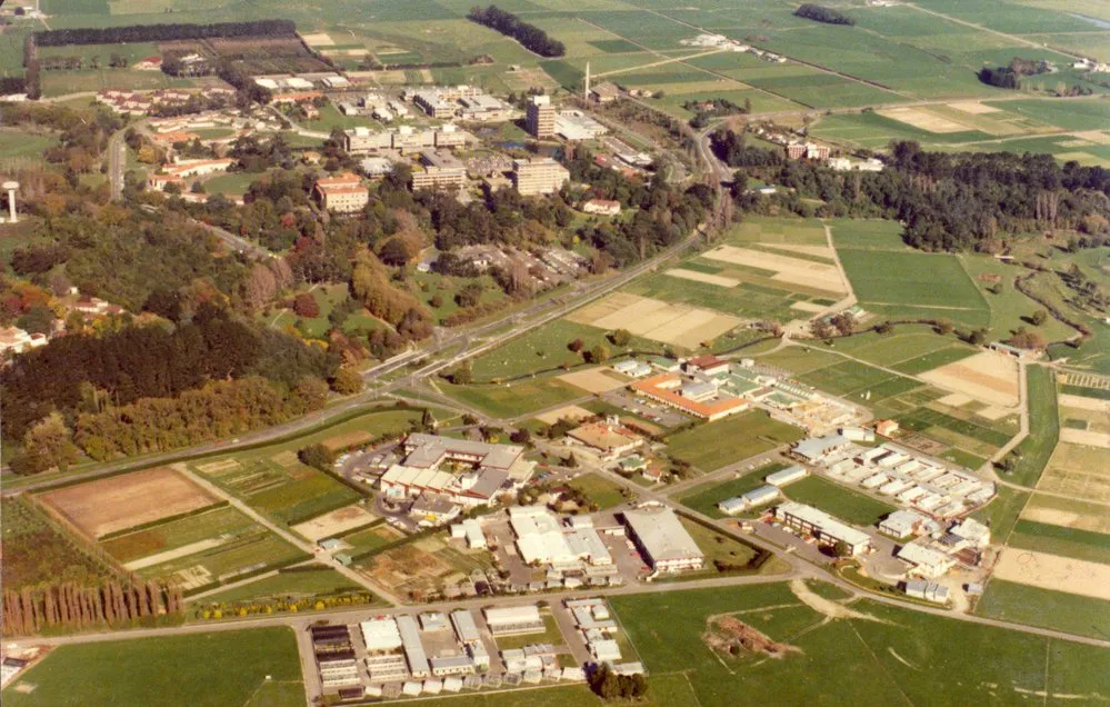 Massey University campus, 22 April 1980