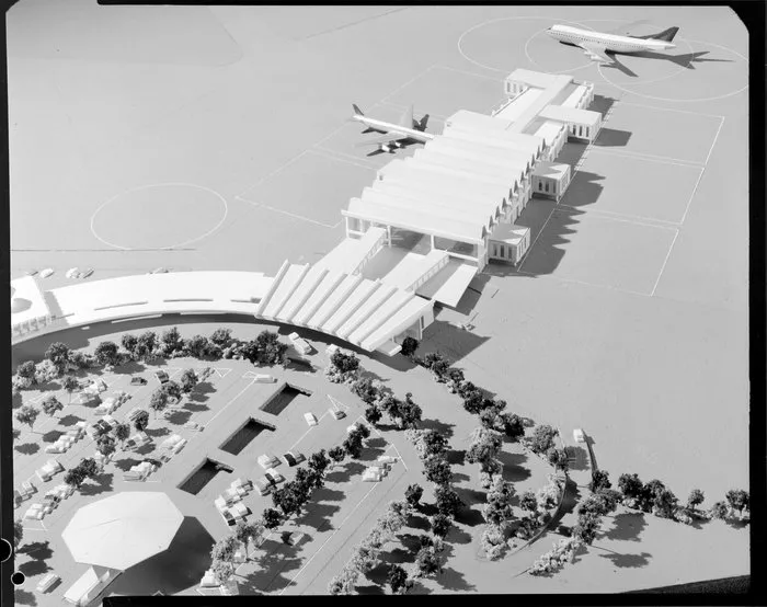 Architects model for Auckland International Airport, Mangere