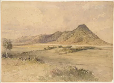 Kaitotehe with Mt Taupiri, Waikato (Mr Ashwell's Station)