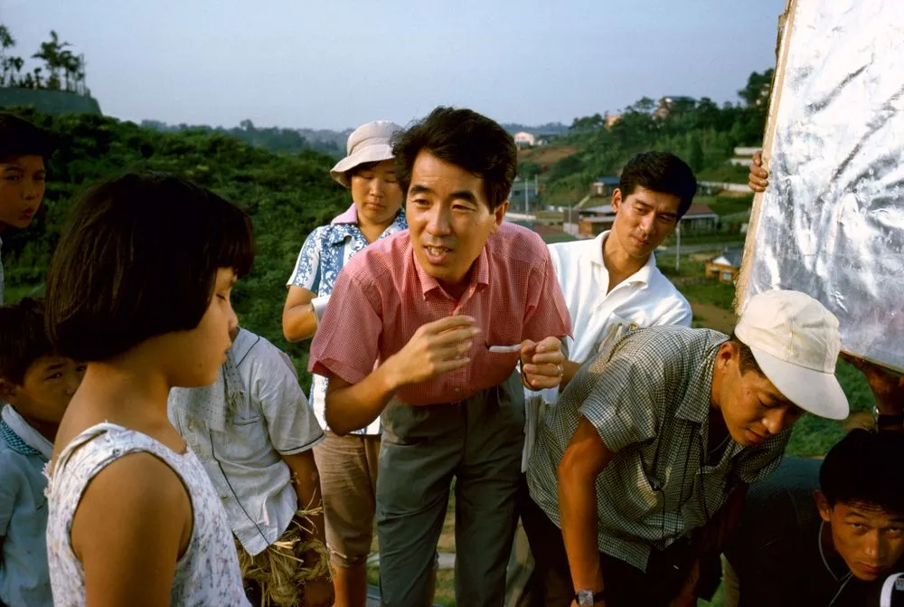 Film director Susumu Hani on the set of‘ ‘She and he’, Japan. From a series on the Asian film industry for ‘Life’