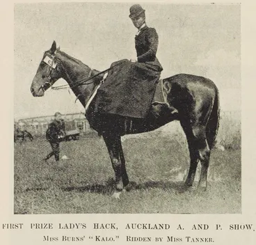 Image: First Prize Lady's Hack, Auckland A. and P. Show - Miss Burns' Kalo ridden by Miss Tanner