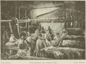 Image: Wool skirting and sorting pen
