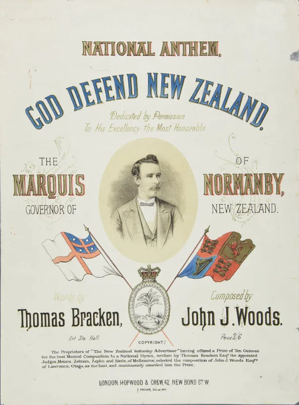 God defend New Zealand : dedicated by permission to His Excellency the most honorable the Marquis Governor of Normanby, New Zealand