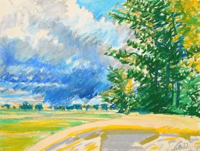 Summer storm, Taverner Farm, Bulls