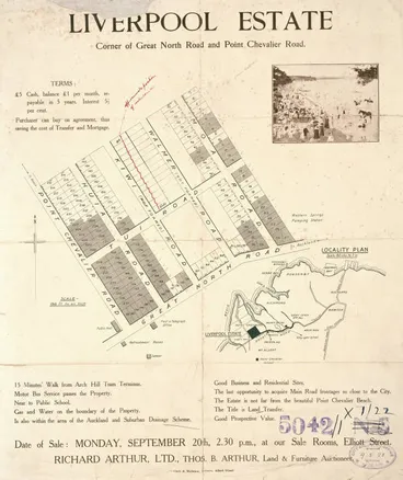 Image: Liverpool estate corner of Great North Road and Point Chevalier Road