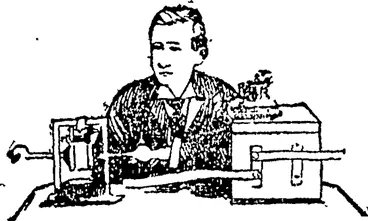 Image: SIGNOB MARCONI AND HIS INSTRUMENT (Auckland Star, 15 July 1899)