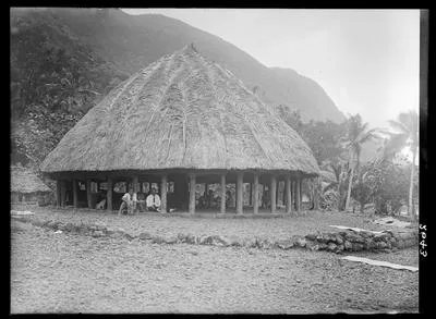 Samoan Islands. Pago Pago. Samoan house, 1903