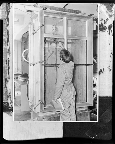 Image: Sumpters, man conducting fire test