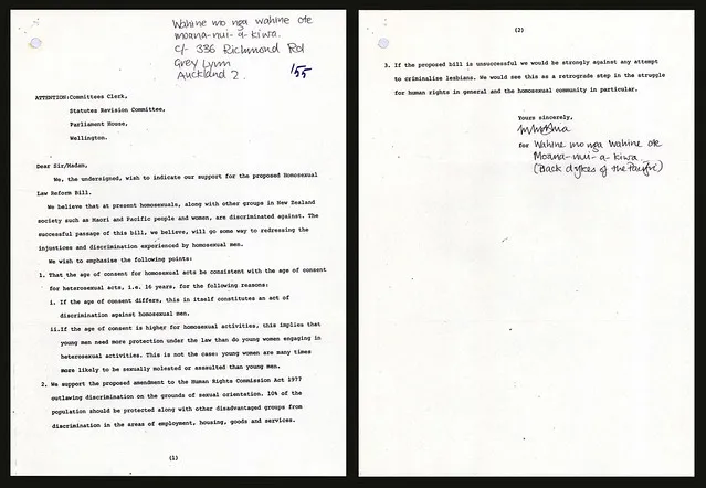 Homosexual Law Reform submission