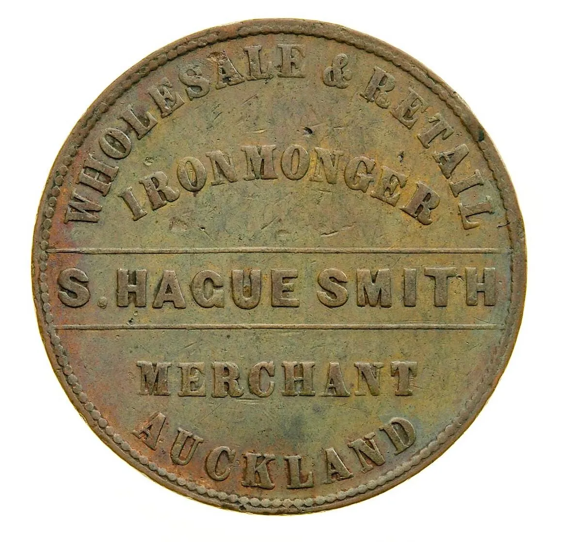 S. Hague Smith, Ironmonger, Auckland, New Zealand (1840-1917)