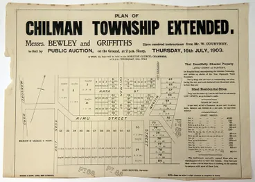 Image: Plan of Chilman Township Extended [poster]