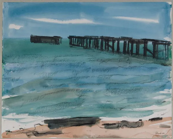 Wharf, Onekaka, Nelson (hightide).