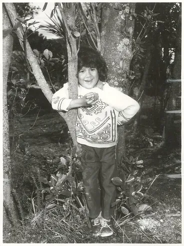Image: Boy wearing festive jumper, 1974