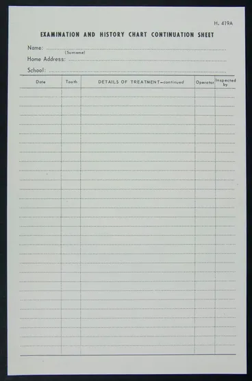 Image: Dental history cards