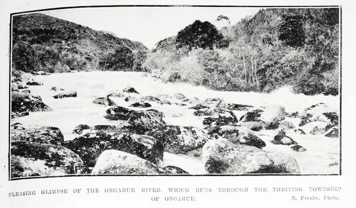 Pleasing glimpse of the Ongarue River which runs through the thriving township of Ongarue