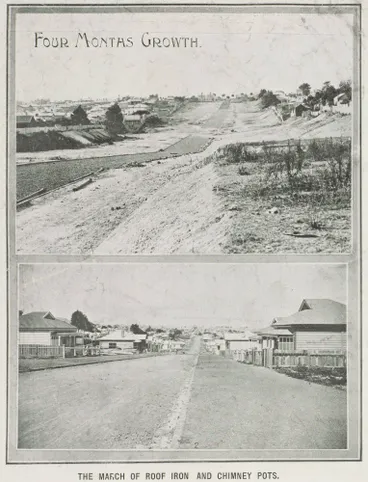 The march of roof iron and chimney pots Image: The march of roof iron and chimney pots