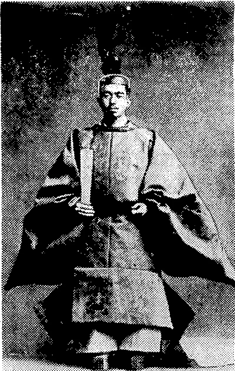 The Emperor of Japan in his Coronation robes. (Evening Post, 23 January 1939)